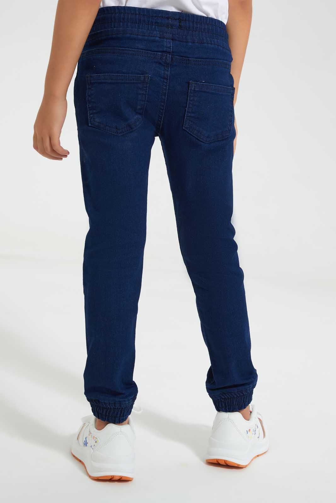Redtag-Navy-Baggy-Jean-Category:Jeans,-Colour:Navy,-Deals:4-For-90,-Deals:Sale,-Filter:Girls-(2-to-8-Yrs),-Girls-Jeans,-S22C,-Sale-GIR-APL,-Section:Girls-(0-to-14Yrs)-Girls-2 to 8 Years