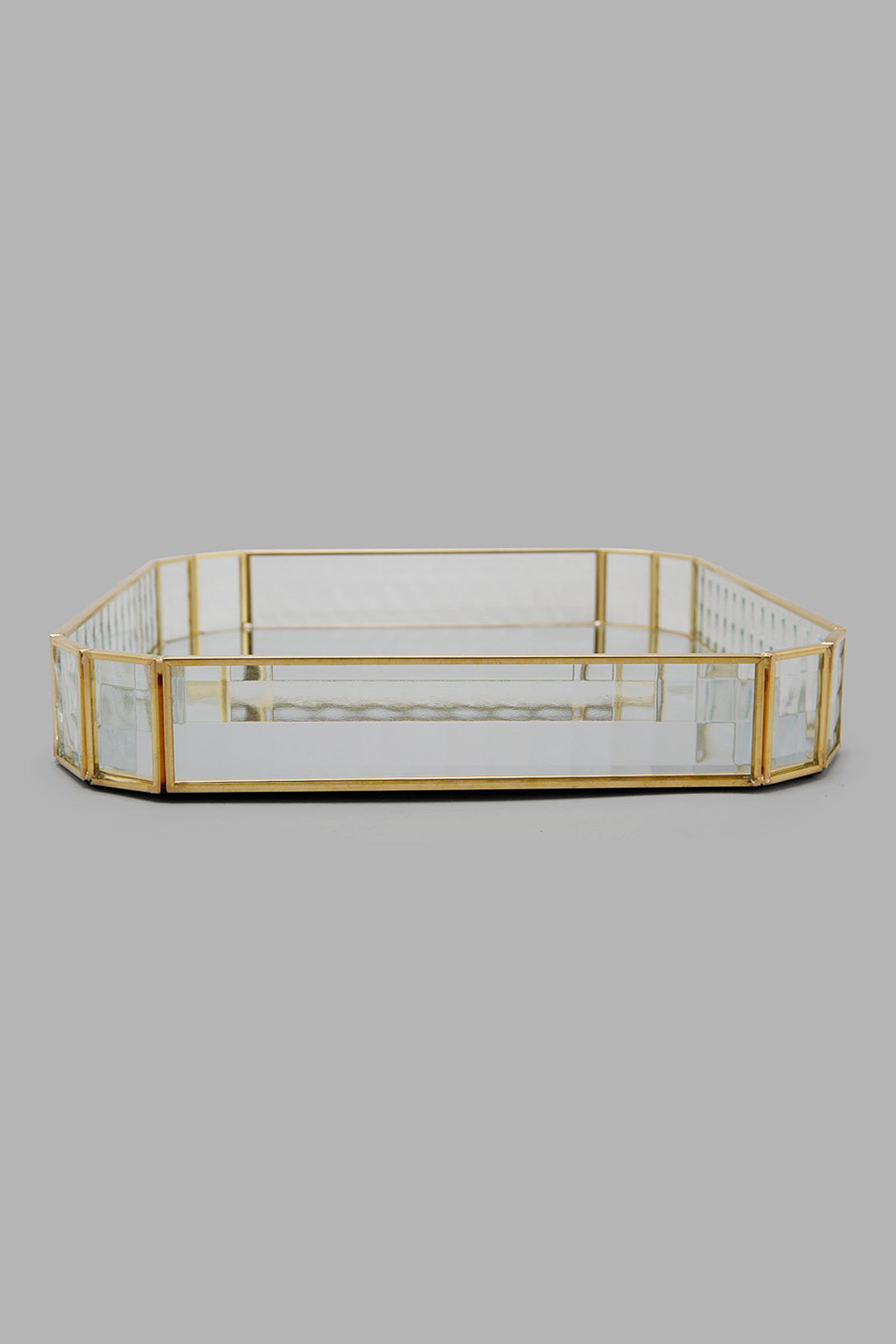 Redtag-Gold-Metal-Edge-Square-Mirror-Tray-(L)-Category:Trays,-Colour:Gold,-Deals:New-In,-Filter:Home-Decor,-HMW-HOM-Decorative-Accessories,-LEGACY,-New-In-HMW-HOM,-Non-Sale,-Section:Homewares,-W22O-Home-Decor-