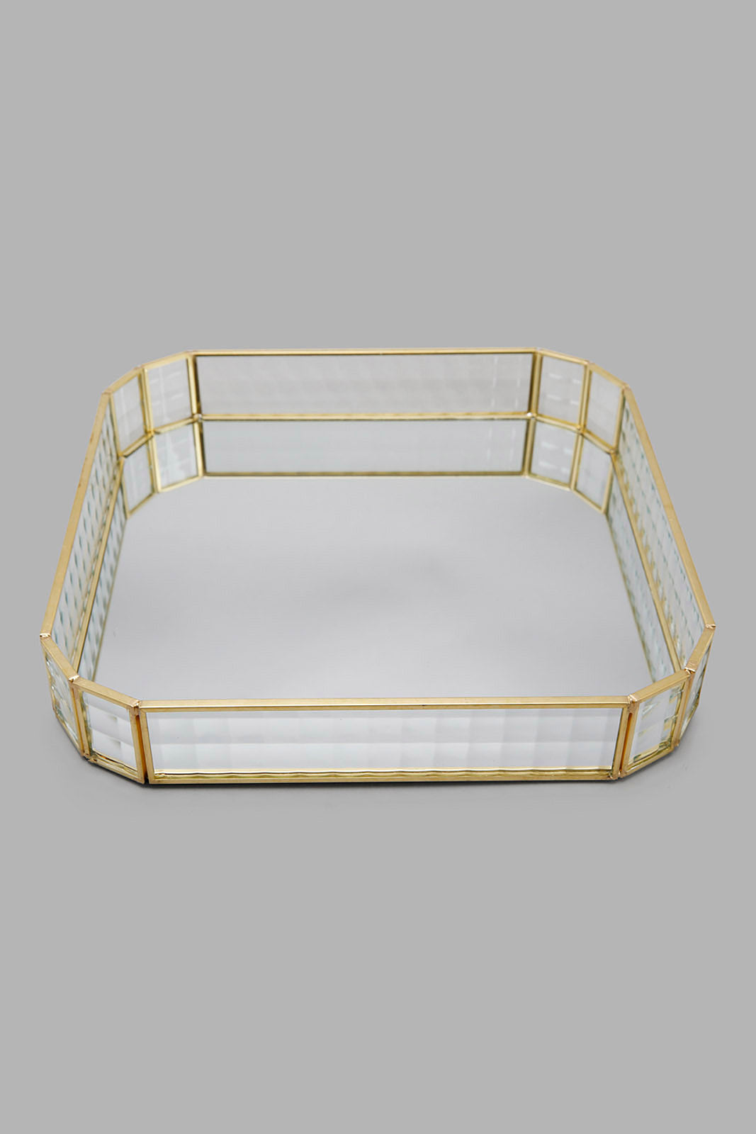 Redtag-Gold-Metal-Edge-Square-Mirror-Tray-(L)-Category:Trays,-Colour:Gold,-Deals:New-In,-Filter:Home-Decor,-HMW-HOM-Decorative-Accessories,-LEGACY,-New-In-HMW-HOM,-Non-Sale,-Section:Homewares,-W22O-Home-Decor-