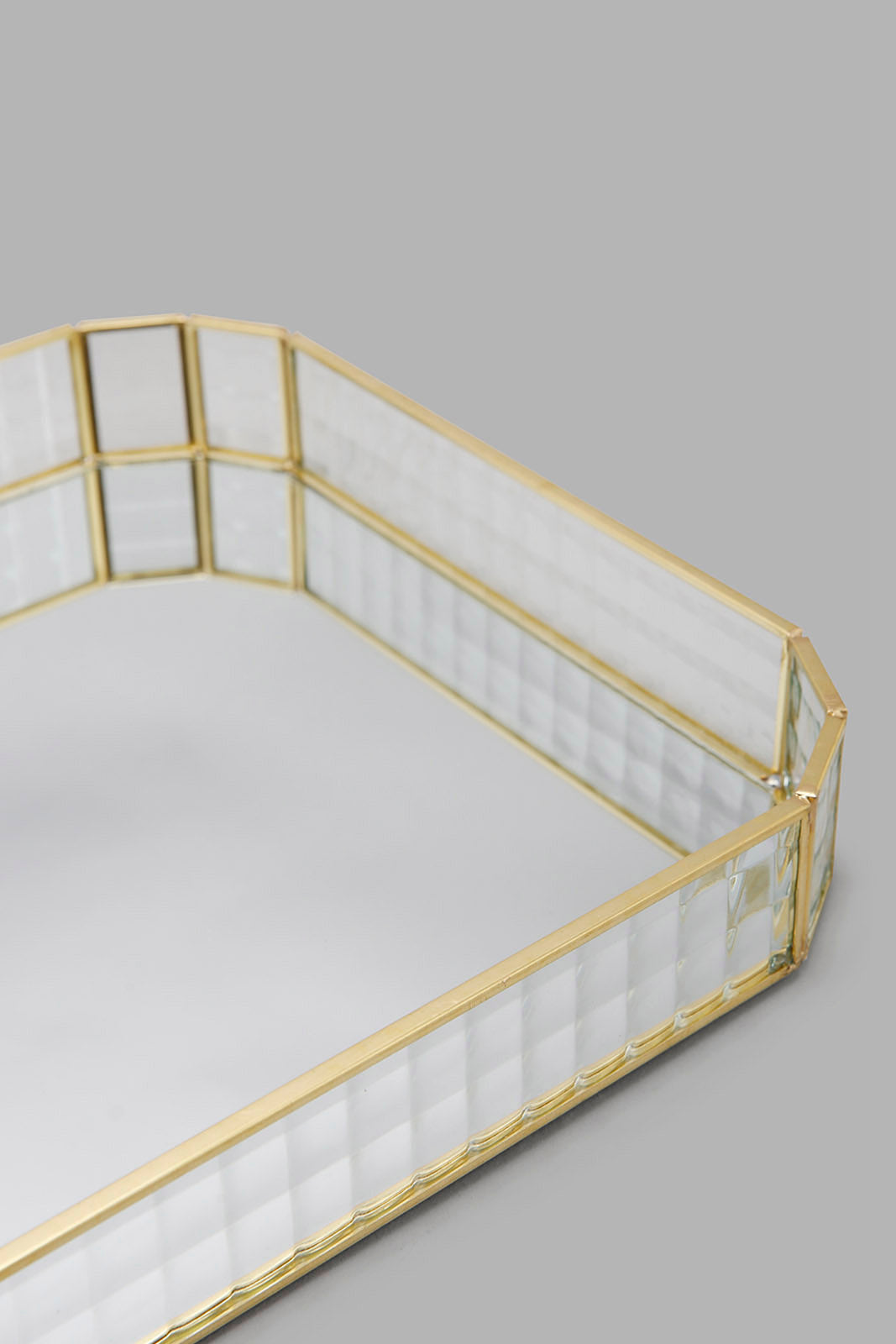 Redtag-Gold-Metal-Edge-Square-Mirror-Tray-(L)-Category:Trays,-Colour:Gold,-Deals:New-In,-Filter:Home-Decor,-HMW-HOM-Decorative-Accessories,-LEGACY,-New-In-HMW-HOM,-Non-Sale,-Section:Homewares,-W22O-Home-Decor-