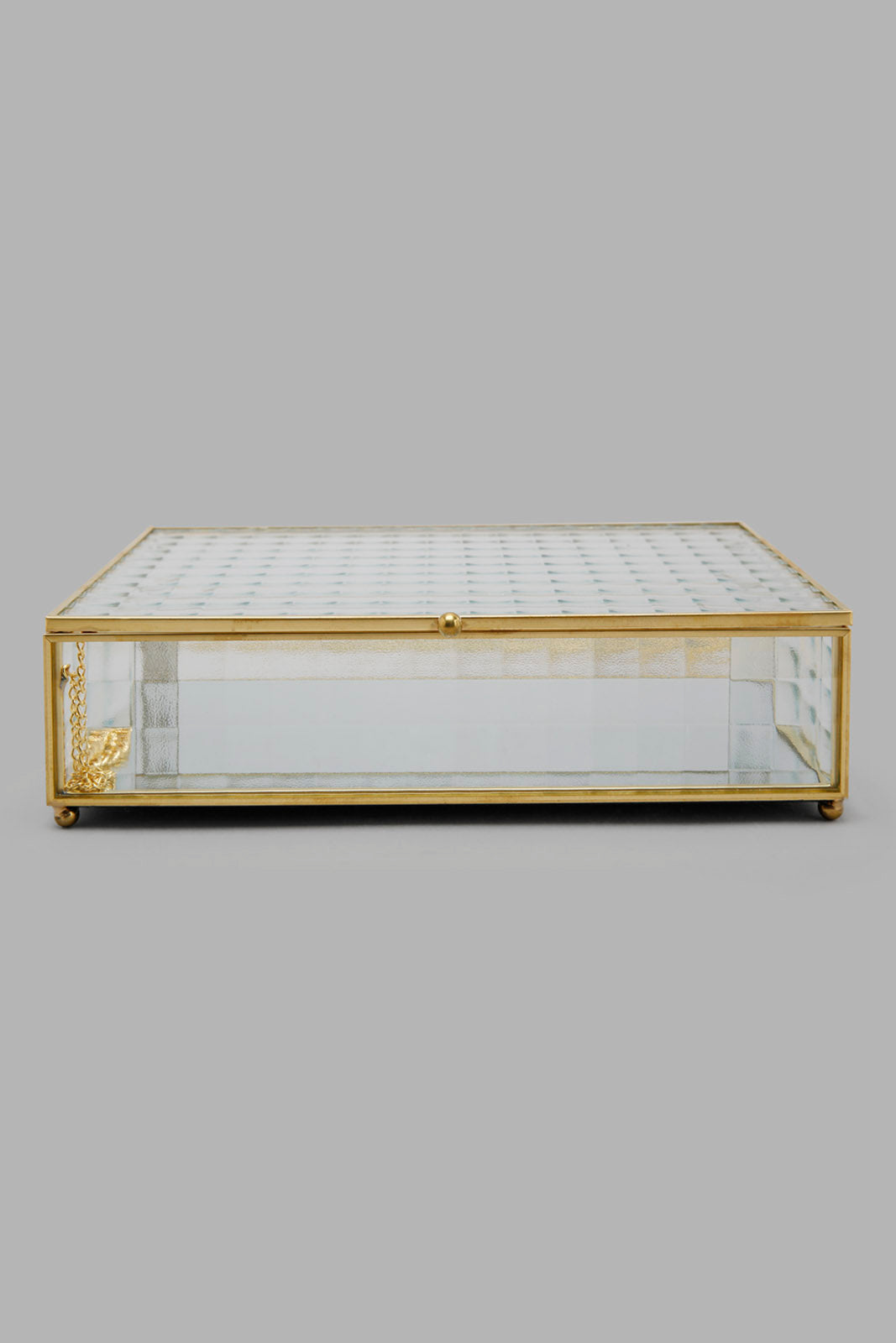 Redtag-Gold-Metal-Edge-Jewellery-Box-(L)-Category:Fashion-Box,-Colour:Gold,-Deals:New-In,-Filter:Home-Decor,-HMW-HOM-Decorative-Accessories,-LEGACY,-New-In-HMW-HOM,-Non-Sale,-Section:Homewares,-W22O-Home-Decor-