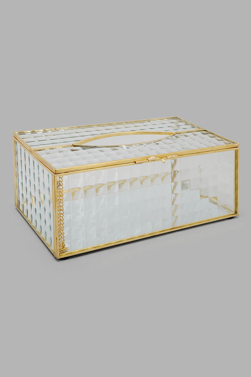 Redtag-Gold-Metal-Edge-Square-Tissue-Box-Category:Napkins-&-Tissues,-Colour:Gold,-Deals:New-In,-Filter:Home-Decor,-HMW-HOM-Decorative-Accessories,-LEGACY,-New-In-HMW-HOM,-Non-Sale,-Section:Homewares,-W22O-Home-Decor-