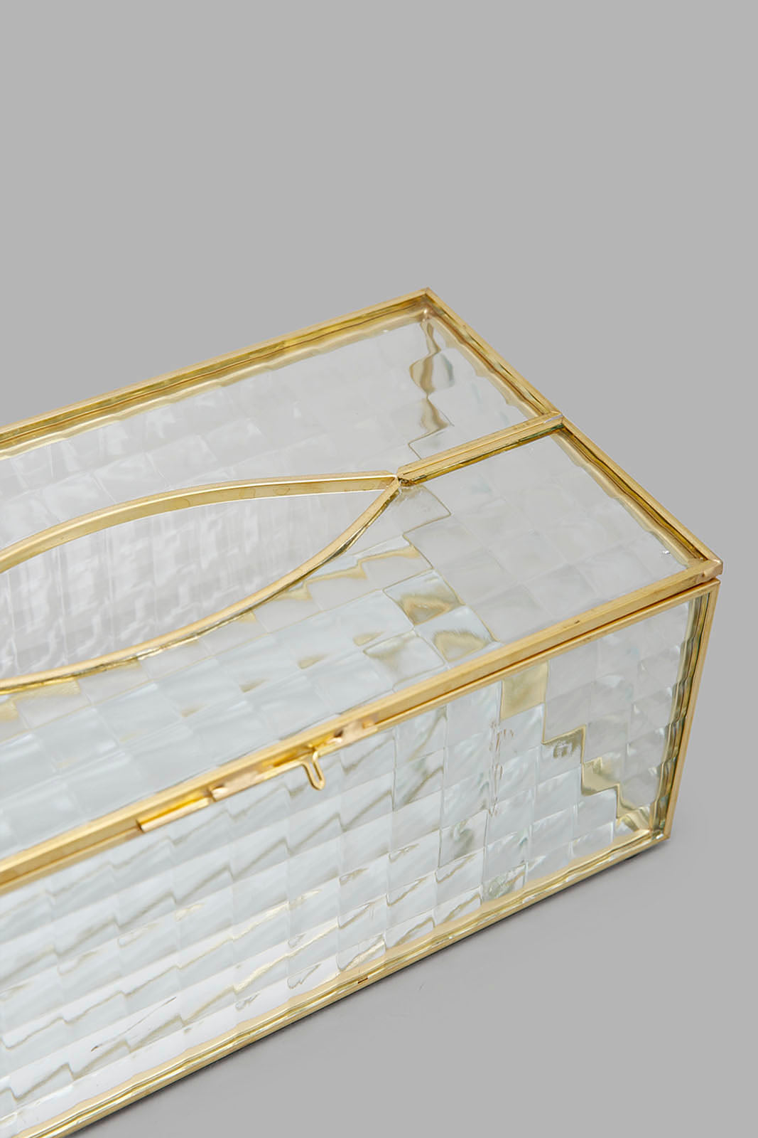 Redtag-Gold-Metal-Edge-Square-Tissue-Box-Category:Napkins-&-Tissues,-Colour:Gold,-Deals:New-In,-Filter:Home-Decor,-HMW-HOM-Decorative-Accessories,-LEGACY,-New-In-HMW-HOM,-Non-Sale,-Section:Homewares,-W22O-Home-Decor-