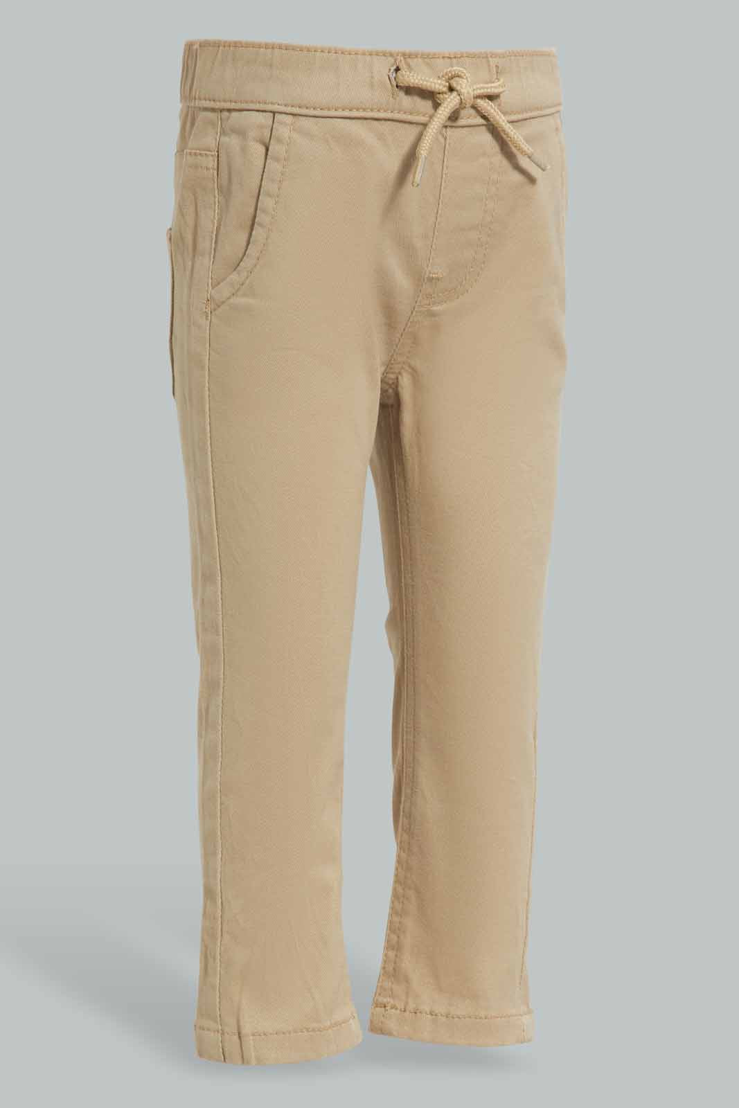 Redtag-Beige-Twill-Pull-On-Category:Trousers,-Colour:Beige,-Deals:New-In,-Filter:Infant-Boys-(3-to-24-Mths),-INB-Trousers,-New-In-INB,-Non-Sale,-S22D,-Section:Kidswear,-TBL-Infant-Boys-3 to 24 Months