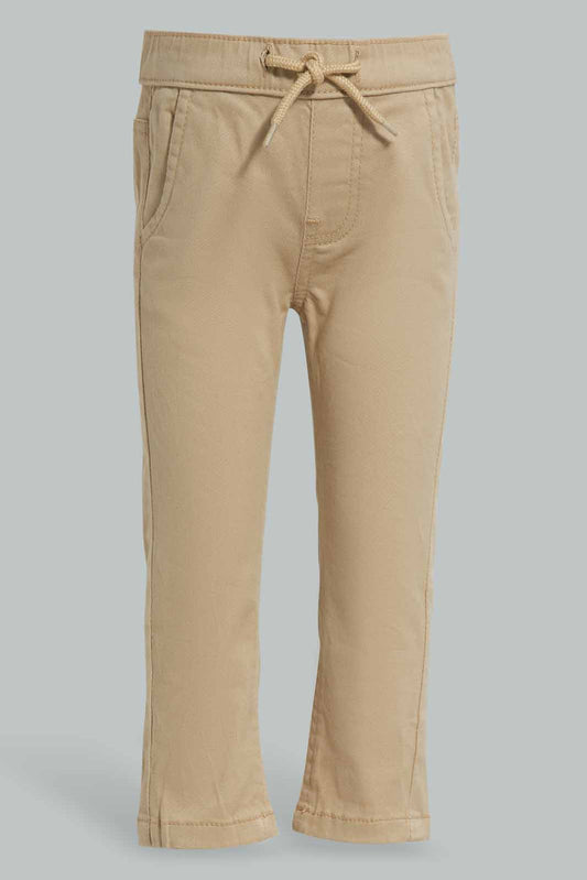 Redtag-Beige-Twill-Pull-On-Category:Trousers,-Colour:Beige,-Deals:New-In,-Filter:Infant-Boys-(3-to-24-Mths),-INB-Trousers,-New-In-INB,-Non-Sale,-S22D,-Section:Kidswear,-TBL-Infant-Boys-3 to 24 Months