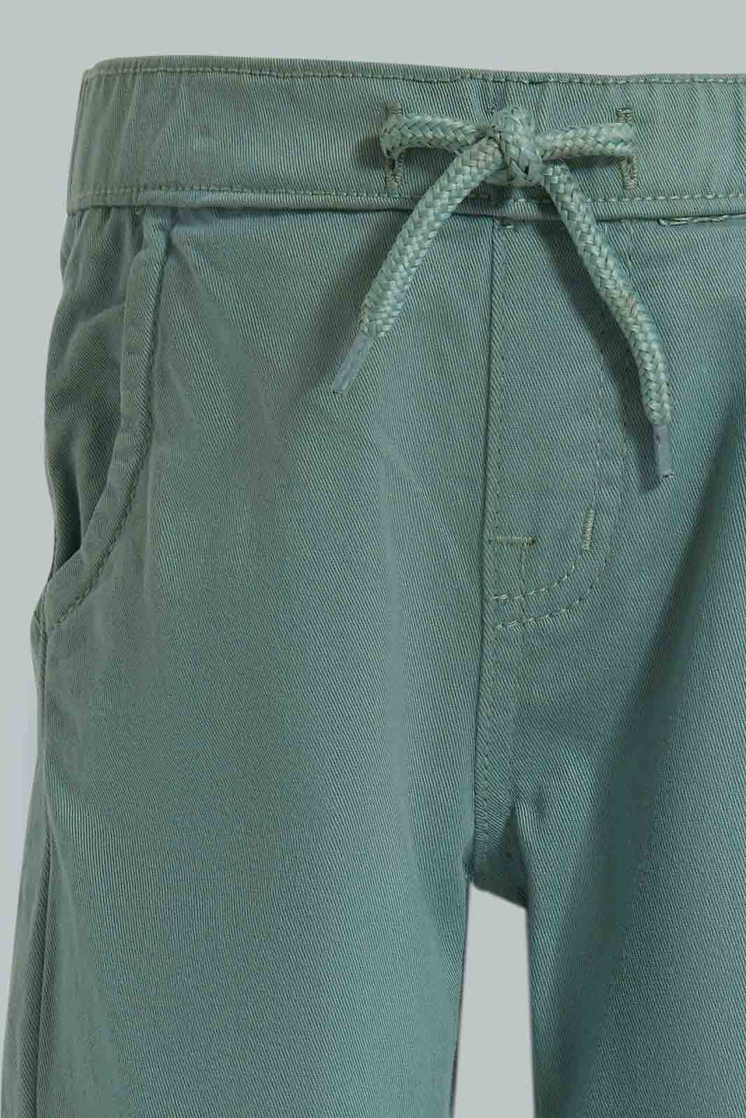Redtag-Green-Twill-Pull-On-Category:Trousers,-Colour:Green,-Deals:New-In,-Filter:Infant-Boys-(3-to-24-Mths),-INB-Trousers,-New-In-INB-APL,-Non-Sale,-S22D,-Section:Boys-(0-to-14Yrs),-TBL-Infant-Boys-3 to 24 Months