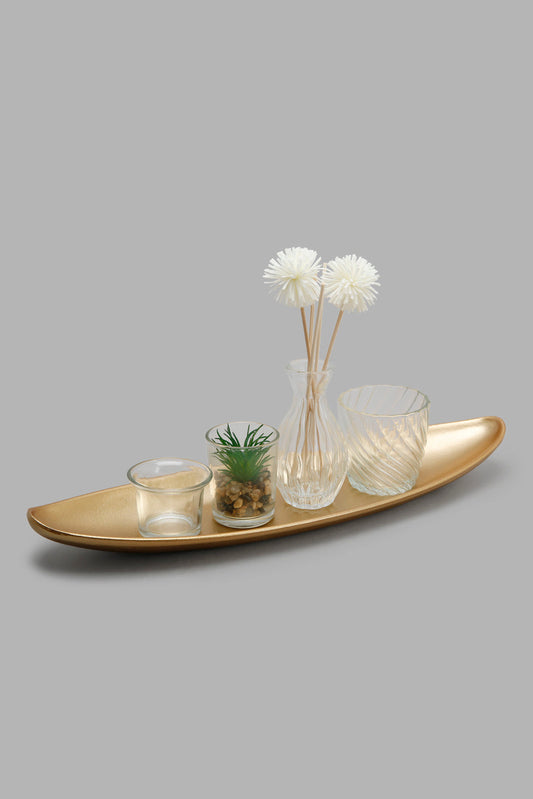 Redtag-Gold-Decorative-Lamp-Giftset(5-Piece)-Category:Trays,-Colour:Gold,-Filter:Home-Decor,-HMW-HOM-Decorative-Accessories,-Non-Sale,-S22C,-Section:Homewares-Home-Decor-