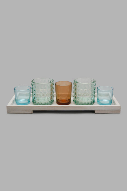 Redtag-Assorted-Tray-With-Candle-Holder-Set(6-Piece)-Category:Trays,-Colour:Multicolour,-Filter:Home-Decor,-HMW-HOM-Decorative-Accessories,-Non-Sale,-S22C,-Section:Homewares-Home-Decor-