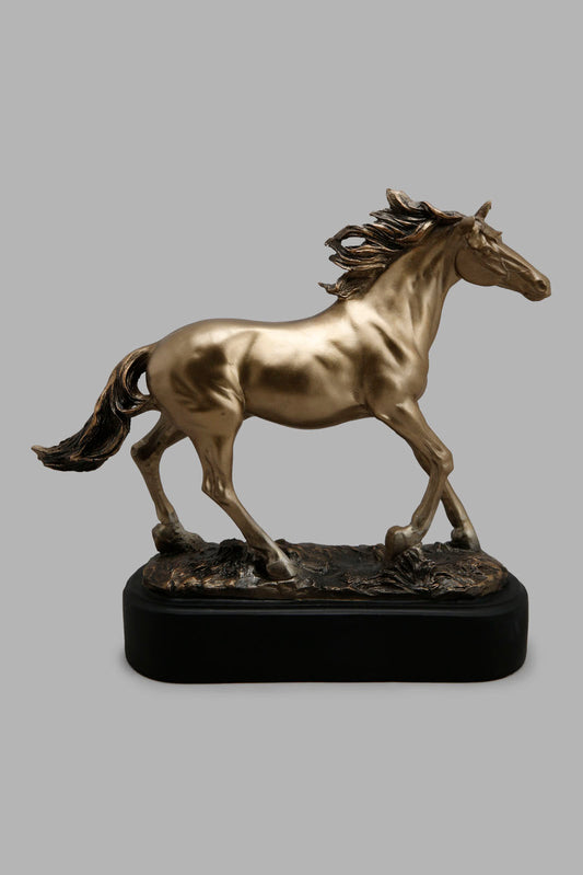 Redtag-Gold-Horse-Artefact-Category:Artefact,-Colour:Gold,-Deals:New-In,-Filter:Home-Decor,-HMW-HOM-Decorative-Accessories,-New-In-HMW-HOM,-Non-Sale,-Section:Homewares,-W22O-Home-Decor-