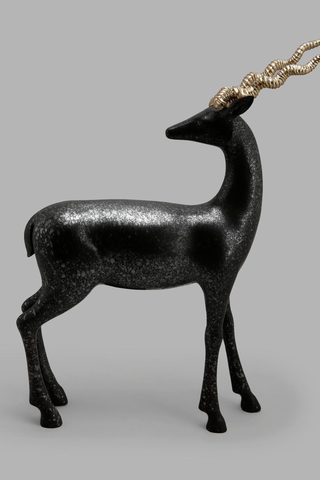Redtag-Black-Standing-Gazelle-Category:Artefact,-Colour:Black,-Deals:New-In,-Filter:Home-Decor,-HMW-HOM-Decorative-Accessories,-New-In-HMW-HOM,-Non-Sale,-Section:Homewares,-W22O-Home-Decor-