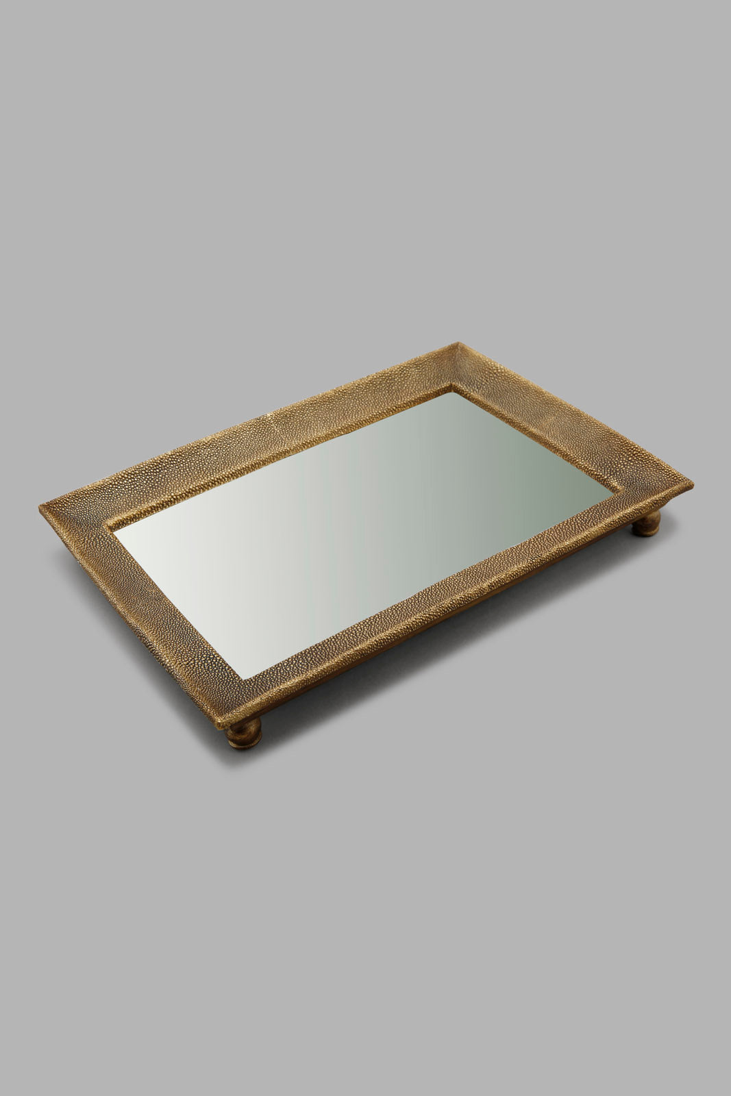 Redtag-Gold-Dottentextured-Mirror-Tray-Category:Trays,-Colour:Gold,-Deals:New-In,-Filter:Home-Decor,-HMW-HOM-Decorative-Accessories,-LEGACY,-New-In-HMW-HOM,-Non-Sale,-Section:Homewares,-W22O-Home-Decor-