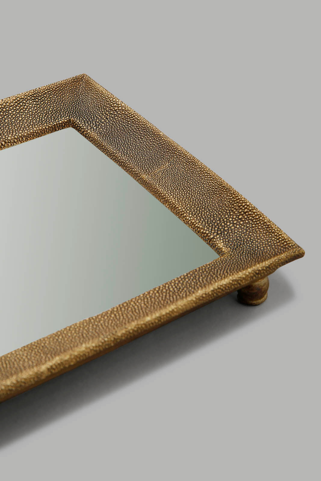 Redtag-Gold-Dottentextured-Mirror-Tray-Category:Trays,-Colour:Gold,-Deals:New-In,-Filter:Home-Decor,-HMW-HOM-Decorative-Accessories,-LEGACY,-New-In-HMW-HOM,-Non-Sale,-Section:Homewares,-W22O-Home-Decor-
