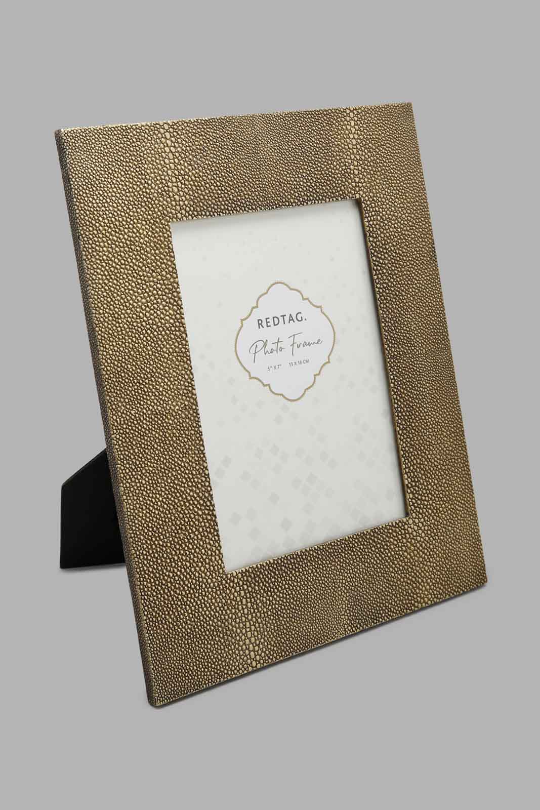 Redtag-Gold-Dottentextured-Photoframe-Category:Frames,-Colour:Gold,-Deals:New-In,-Filter:Home-Decor,-HMW-HOM-Decorative-Accessories,-LEGACY,-New-In-HMW-HOM,-Non-Sale,-Section:Homewares,-W22O-Home-Decor-