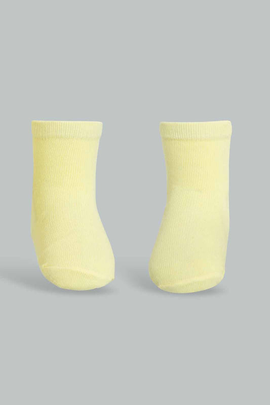 Redtag-Yellow-Ankle-Socks-For-Baby-Girls-(Pack-of-4)-365,-Bundle,-Category:Socks,-Colour:Yellow,-Deals:New-In,-Filter:Infant-Girls-(3-to-24-Mths),-ING-Socks,-New-In-ING-APL,-Section:Girls-(0-to-14Yrs)-Infant-Girls-3 to 24 Months