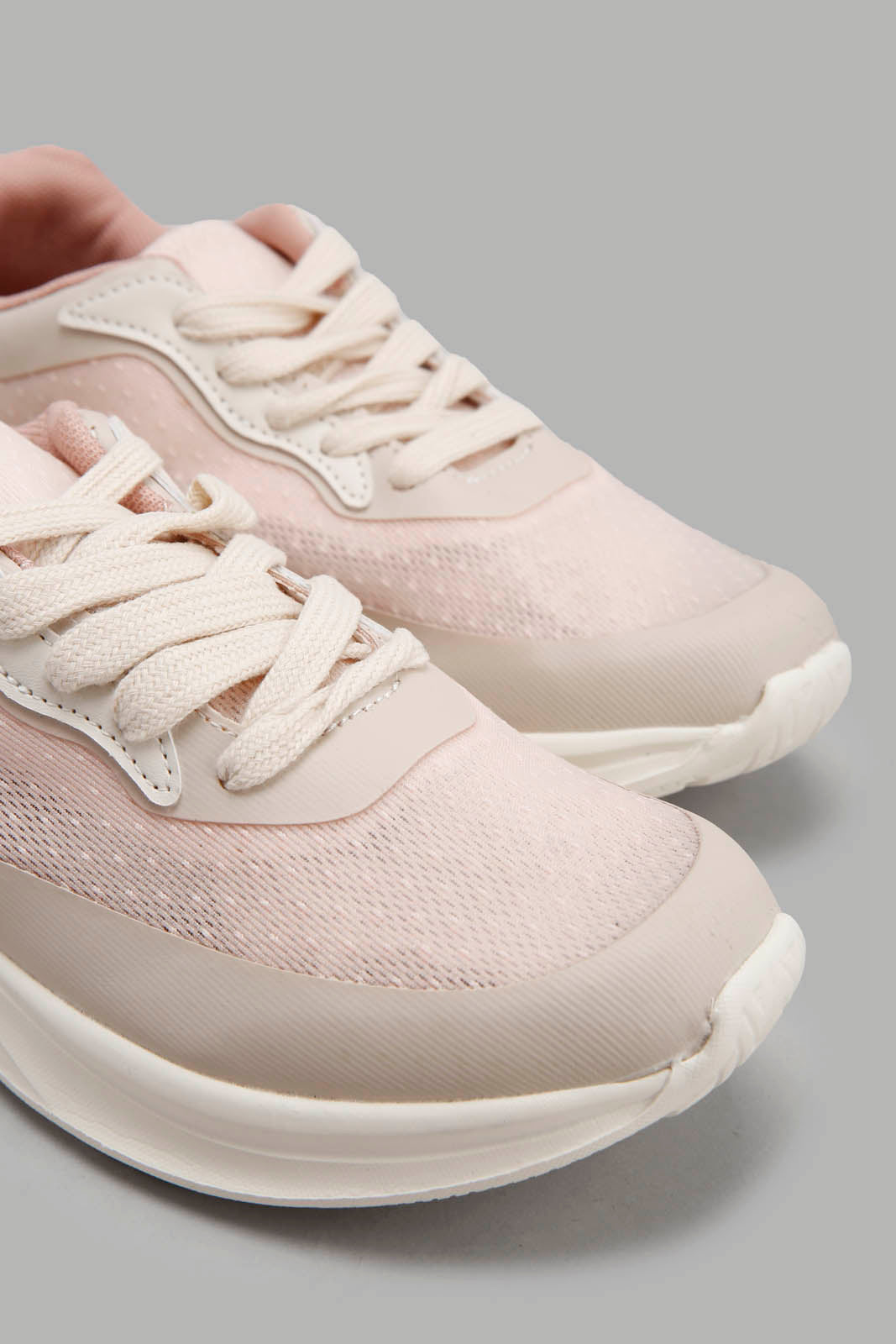 Redtag-Pale-Pink-Lace-Up-Trainer-Category:Trainers,-Colour:Pink,-Deals:New-In,-Filter:Girls-Footwear-(5-to-14-Yrs),-GSR-Trainers,-New-In-GSR-FOO,-Non-Sale,-Section:Girls-(0-to-14Yrs),-W22O-Senior-Girls-5 to 14 Years