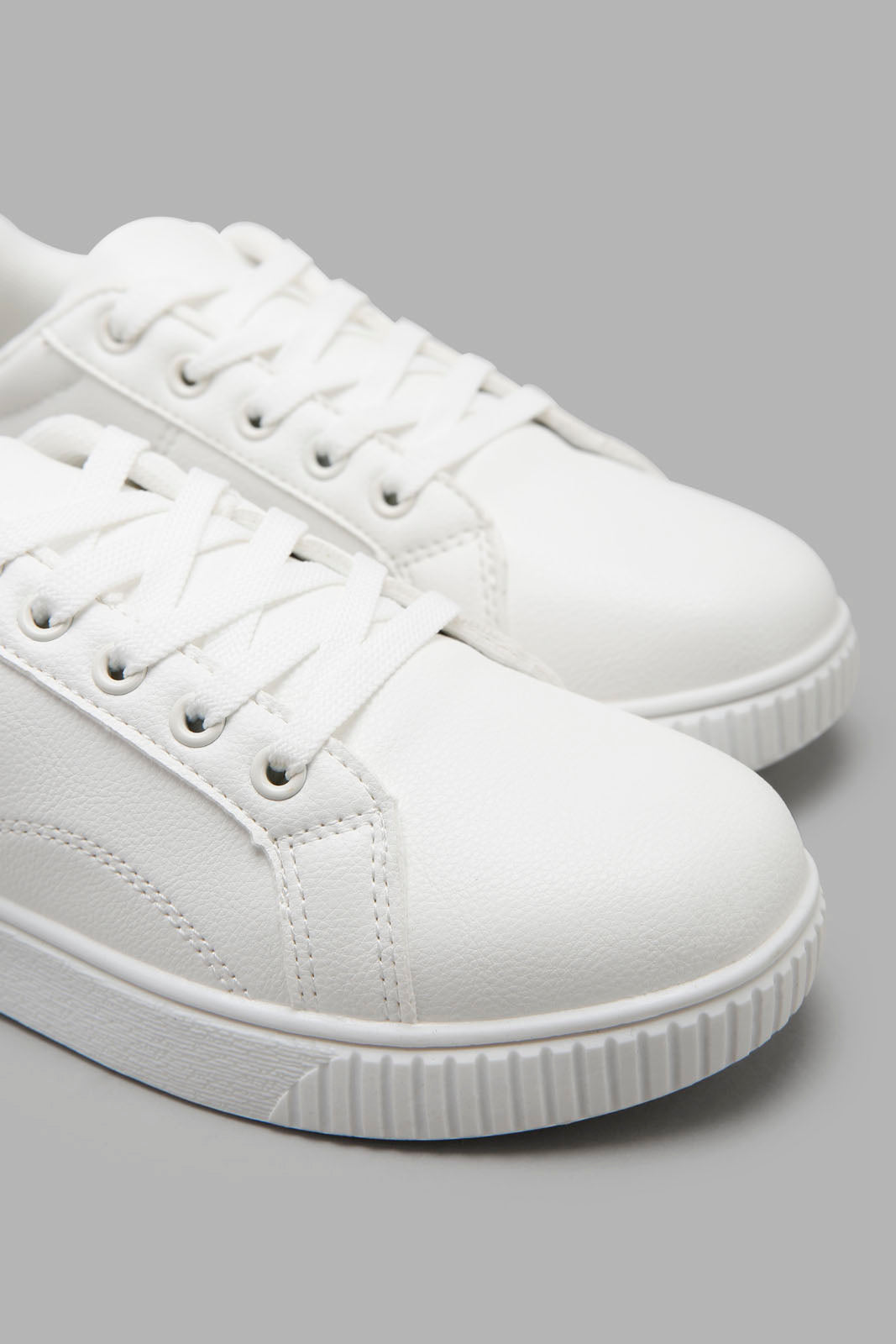 Redtag-White-Perforated-Sneaker-Category:Trainers,-Colour:White,-Deals:New-In,-Filter:Girls-Footwear-(5-to-14-Yrs),-GSR-Trainers,-New-In-GSR-FOO,-Non-Sale,-Section:Girls-(0-to-14Yrs),-W22O-Senior-Girls-5 to 14 Years