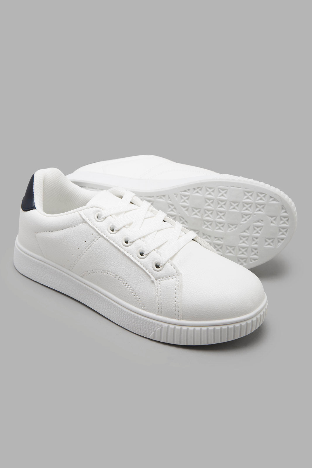 Redtag-White-Perforated-Sneaker-Category:Trainers,-Colour:White,-Deals:New-In,-Filter:Girls-Footwear-(5-to-14-Yrs),-GSR-Trainers,-New-In-GSR-FOO,-Non-Sale,-Section:Girls-(0-to-14Yrs),-W22O-Senior-Girls-5 to 14 Years