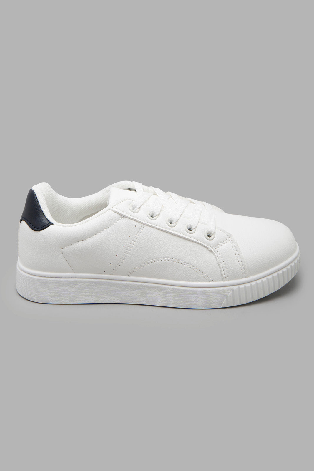 Redtag-White-Perforated-Sneaker-Category:Trainers,-Colour:White,-Deals:New-In,-Filter:Girls-Footwear-(5-to-14-Yrs),-GSR-Trainers,-New-In-GSR-FOO,-Non-Sale,-Section:Girls-(0-to-14Yrs),-W22O-Senior-Girls-5 to 14 Years