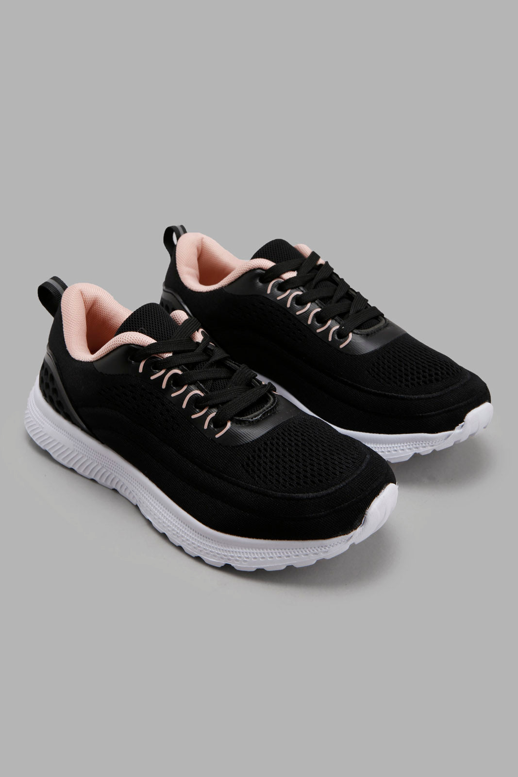 Redtag-Black-Lace-Up-Trainer-Category:Trainers,-Colour:Black,-Deals:New-In,-Filter:Girls-Footwear-(5-to-14-Yrs),-GSR-Trainers,-New-In-GSR-FOO,-Non-Sale,-Section:Girls-(0-to-14Yrs),-W22O-Senior-Girls-5 to 14 Years
