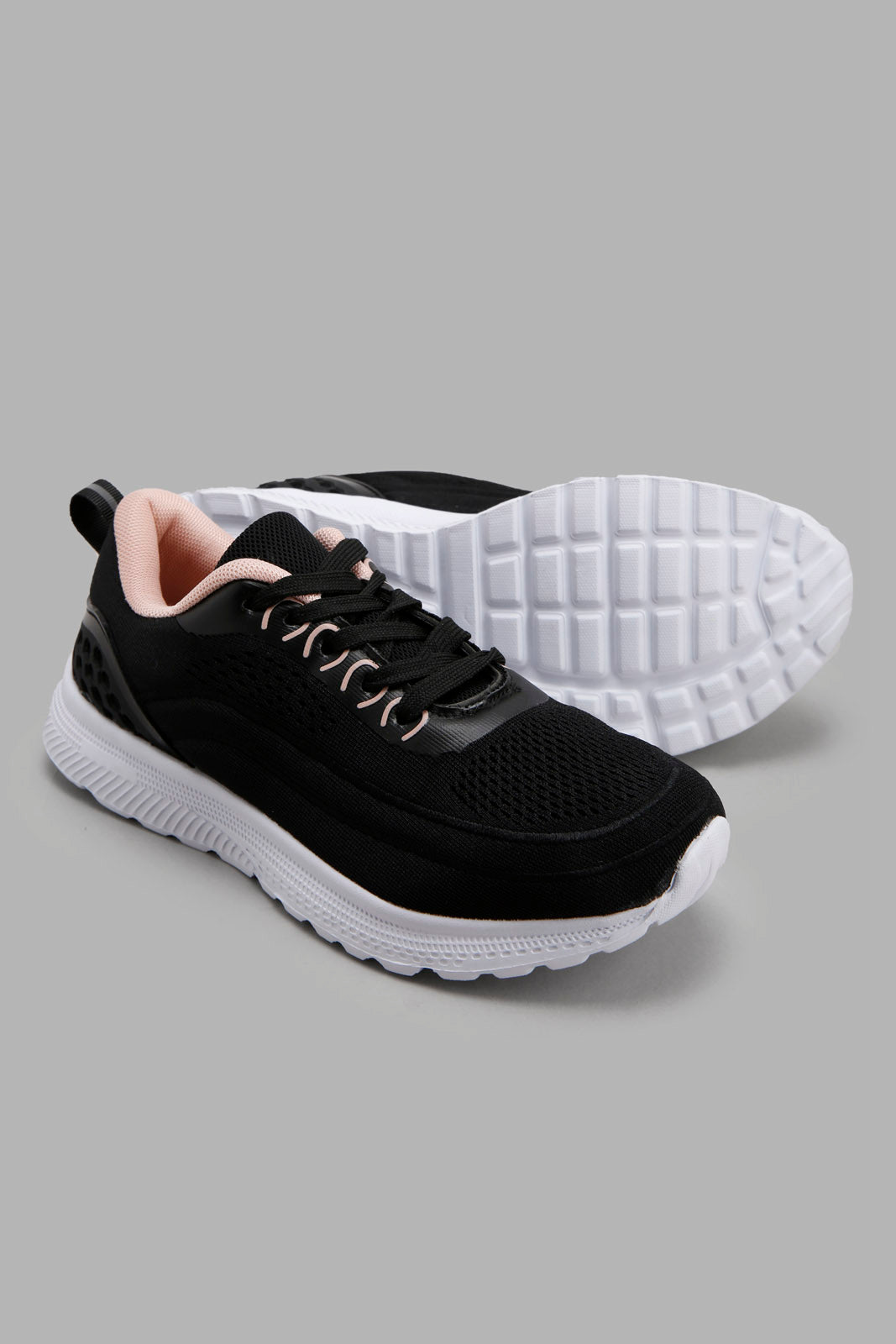 Redtag-Black-Lace-Up-Trainer-Category:Trainers,-Colour:Black,-Deals:New-In,-Filter:Girls-Footwear-(5-to-14-Yrs),-GSR-Trainers,-New-In-GSR-FOO,-Non-Sale,-Section:Girls-(0-to-14Yrs),-W22O-Senior-Girls-5 to 14 Years