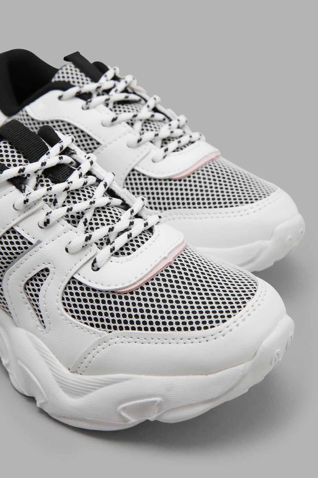 Redtag-White-Lace-Up-Trainer-Category:Trainers,-Colour:White,-Filter:Girls-Footwear-(5-to-14-Yrs),-GSR-Trainers,-New-In,-New-In-GSR-FOO,-Non-Sale,-Section:Girls-(0-to-14Yrs),-W22O-Senior-Girls-5 to 14 Years