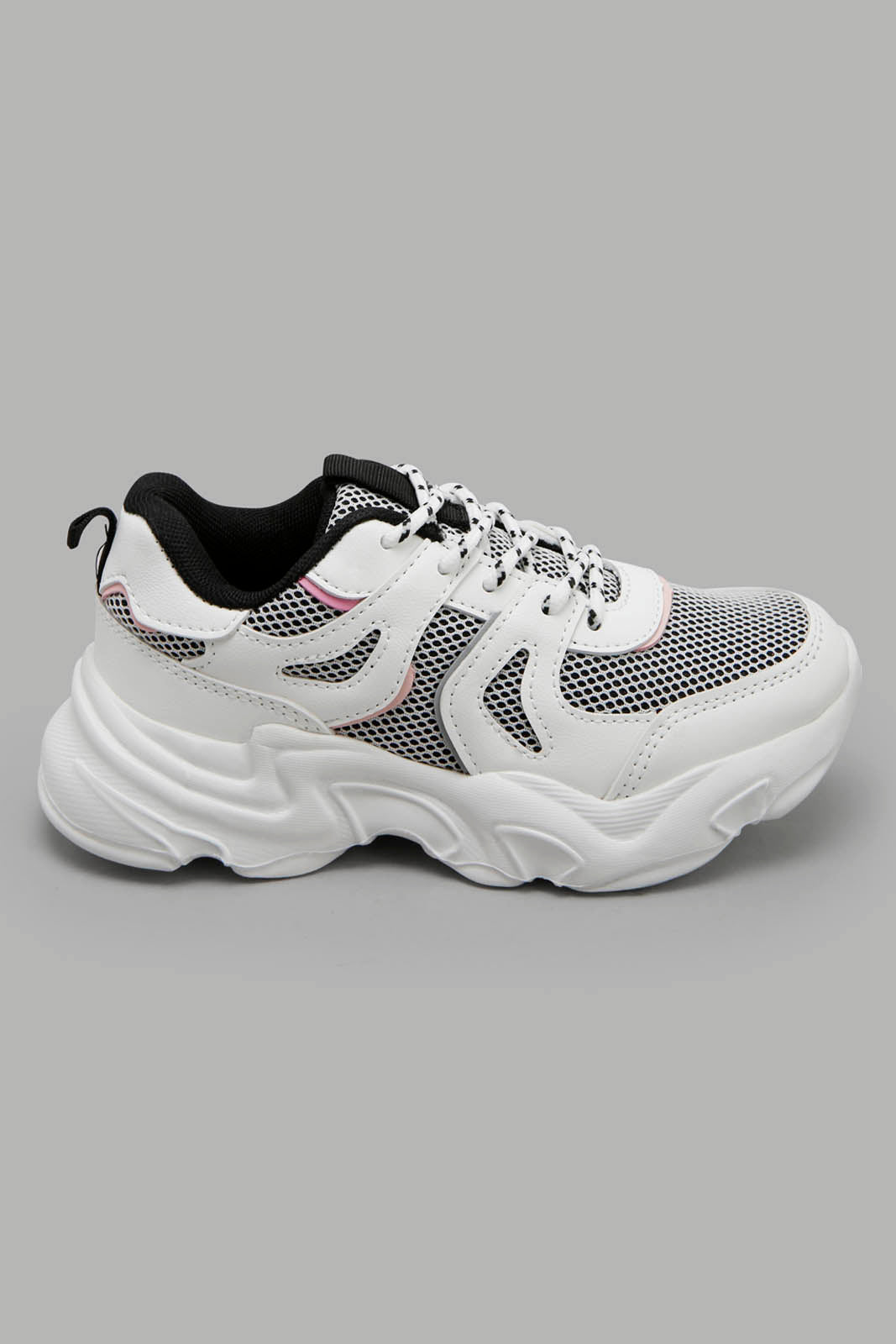 Redtag-White-Lace-Up-Trainer-Category:Trainers,-Colour:White,-Filter:Girls-Footwear-(5-to-14-Yrs),-GSR-Trainers,-New-In,-New-In-GSR-FOO,-Non-Sale,-Section:Girls-(0-to-14Yrs),-W22O-Senior-Girls-5 to 14 Years