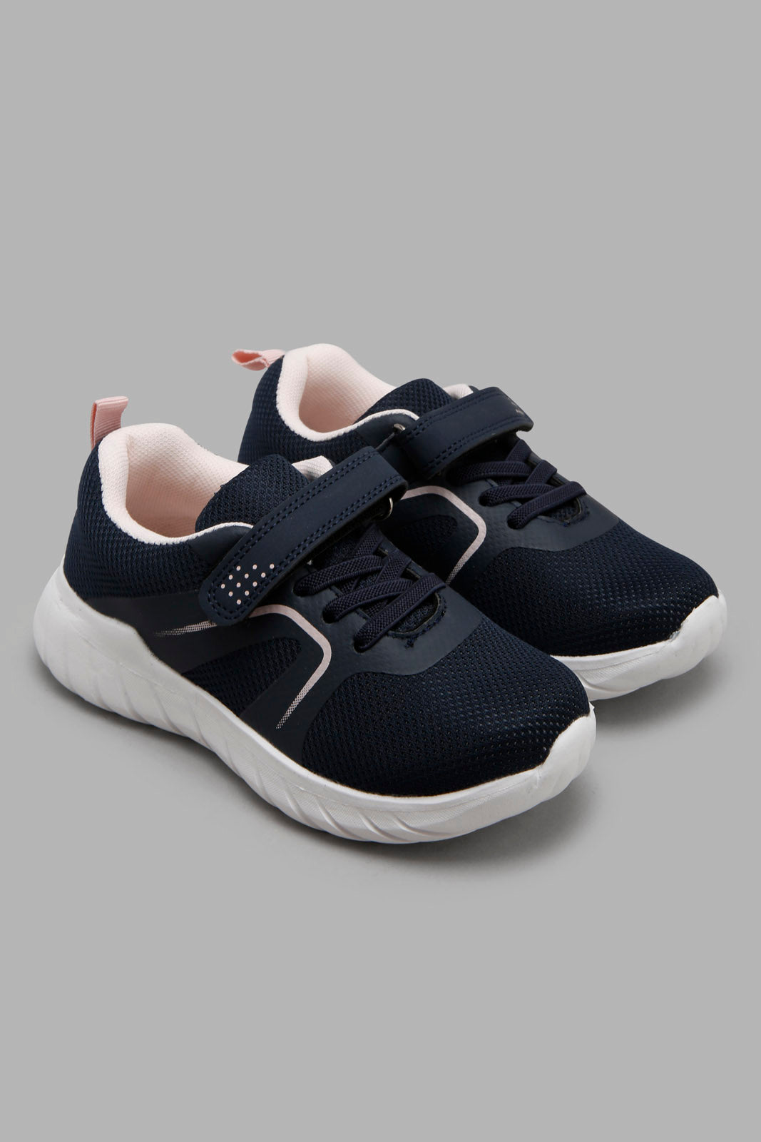 Redtag-Navy-Velcro-Strap-Sneaker-Category:Trainers,-Colour:Navy,-Filter:Girls-Footwear-(3-to-5-Yrs),-GIR-Trainers,-New-In,-New-In-GIR-FOO,-Non-Sale,-Section:Girls-(0-to-14Yrs),-W22O-Girls-3 to 5 Years