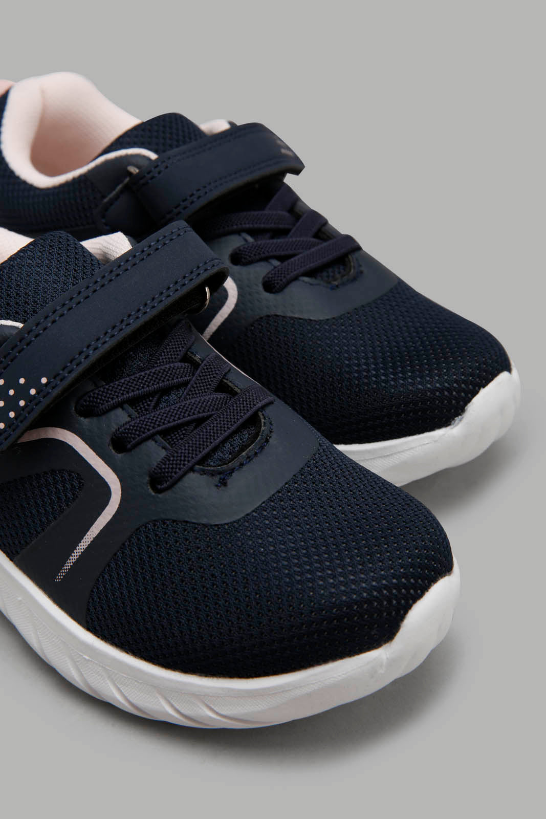 Redtag-Navy-Velcro-Strap-Sneaker-Category:Trainers,-Colour:Navy,-Filter:Girls-Footwear-(3-to-5-Yrs),-GIR-Trainers,-New-In,-New-In-GIR-FOO,-Non-Sale,-Section:Girls-(0-to-14Yrs),-W22O-Girls-3 to 5 Years