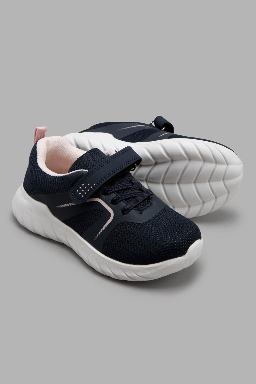 Redtag-Navy-Velcro-Strap-Sneaker-Category:Trainers,-Colour:Navy,-Filter:Girls-Footwear-(3-to-5-Yrs),-GIR-Trainers,-New-In,-New-In-GIR-FOO,-Non-Sale,-Section:Girls-(0-to-14Yrs),-W22O-Girls-3 to 5 Years