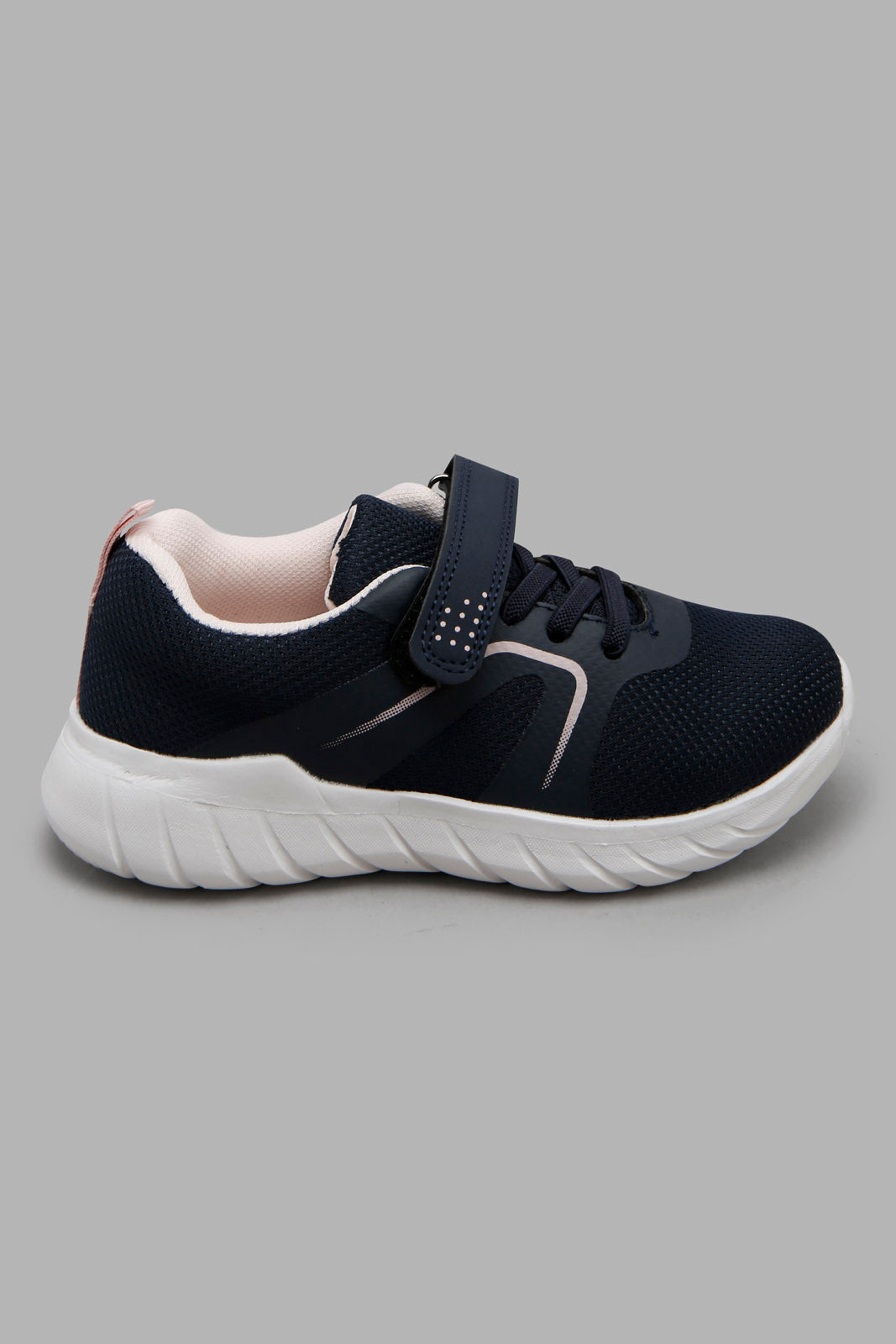 Redtag-Navy-Velcro-Strap-Sneaker-Category:Trainers,-Colour:Navy,-Filter:Girls-Footwear-(3-to-5-Yrs),-GIR-Trainers,-New-In,-New-In-GIR-FOO,-Non-Sale,-Section:Girls-(0-to-14Yrs),-W22O-Girls-3 to 5 Years