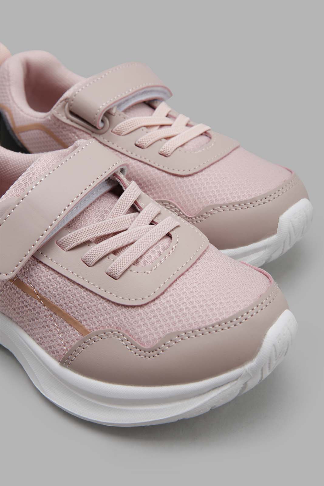 Redtag-Pale-Pink-Velcro-Strap-Sneaker-Category:Trainers,-Colour:Pink,-Filter:Girls-Footwear-(3-to-5-Yrs),-GIR-Trainers,-New-In,-New-In-GIR-FOO,-Non-Sale,-Section:Girls-(0-to-14Yrs),-W22O-Girls-3 to 5 Years