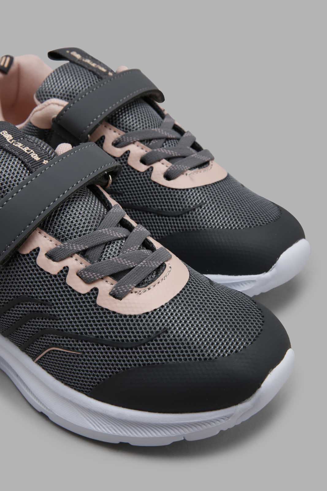 Redtag-Grey-Lace-Up-Trainer-Category:Trainers,-Colour:Grey,-Filter:Girls-Footwear-(5-to-14-Yrs),-GSR-Trainers,-New-In,-New-In-GSR-FOO,-Non-Sale,-Section:Girls-(0-to-14Yrs),-W22A-Senior-Girls-5 to 14 Years