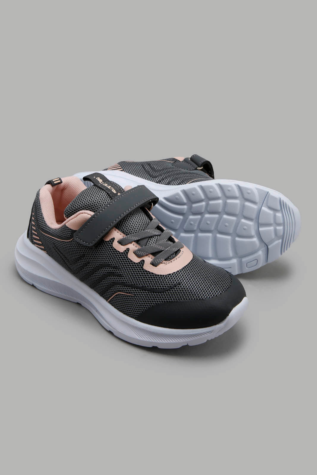 Redtag-Grey-Lace-Up-Trainer-Category:Trainers,-Colour:Grey,-Filter:Girls-Footwear-(5-to-14-Yrs),-GSR-Trainers,-New-In,-New-In-GSR-FOO,-Non-Sale,-Section:Girls-(0-to-14Yrs),-W22A-Senior-Girls-5 to 14 Years