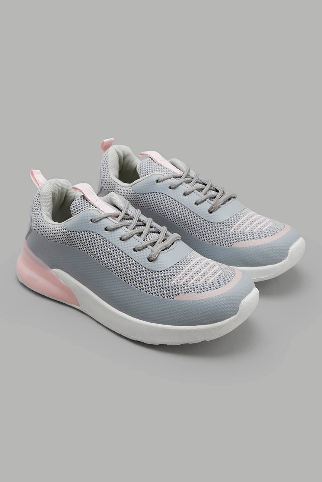 Redtag-Pale-Grey-Lace-Up-Trainer-Category:Trainers,-Colour:Grey,-Filter:Girls-Footwear-(5-to-14-Yrs),-GSR-Trainers,-New-In,-New-In-GSR-FOO,-Non-Sale,-Section:Girls-(0-to-14Yrs),-W22O-Senior-Girls-5 to 14 Years