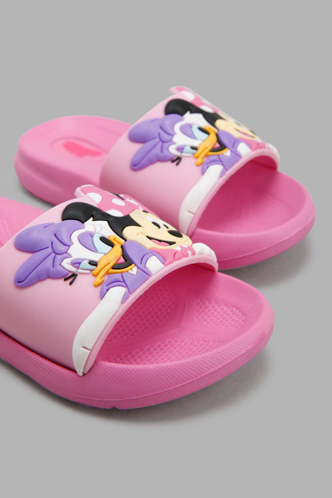 Redtag-Pink-Minnie-Character-Slide-Category:Flip-Flops,-CHR,-Colour:Pink,-Deals:New-In,-Filter:Girls-Footwear-(3-to-5-Yrs),-GIR-Flip-Flops,-New-In-GIR-FOO,-Non-Sale,-S22C,-Section:Girls-(0-to-14Yrs)-Girls-3 to 5 Years