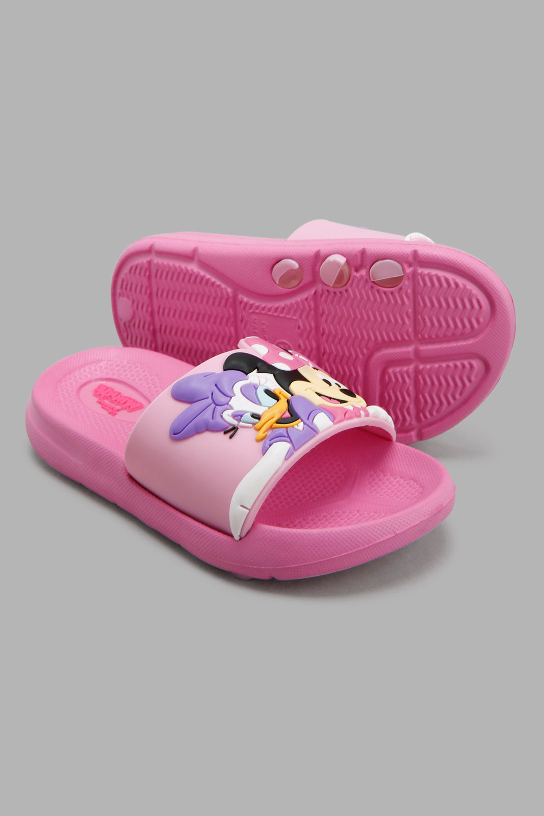 Redtag-Pink-Minnie-Character-Slide-Category:Flip-Flops,-CHR,-Colour:Pink,-Deals:New-In,-Filter:Girls-Footwear-(3-to-5-Yrs),-GIR-Flip-Flops,-New-In-GIR-FOO,-Non-Sale,-S22C,-Section:Girls-(0-to-14Yrs)-Girls-3 to 5 Years