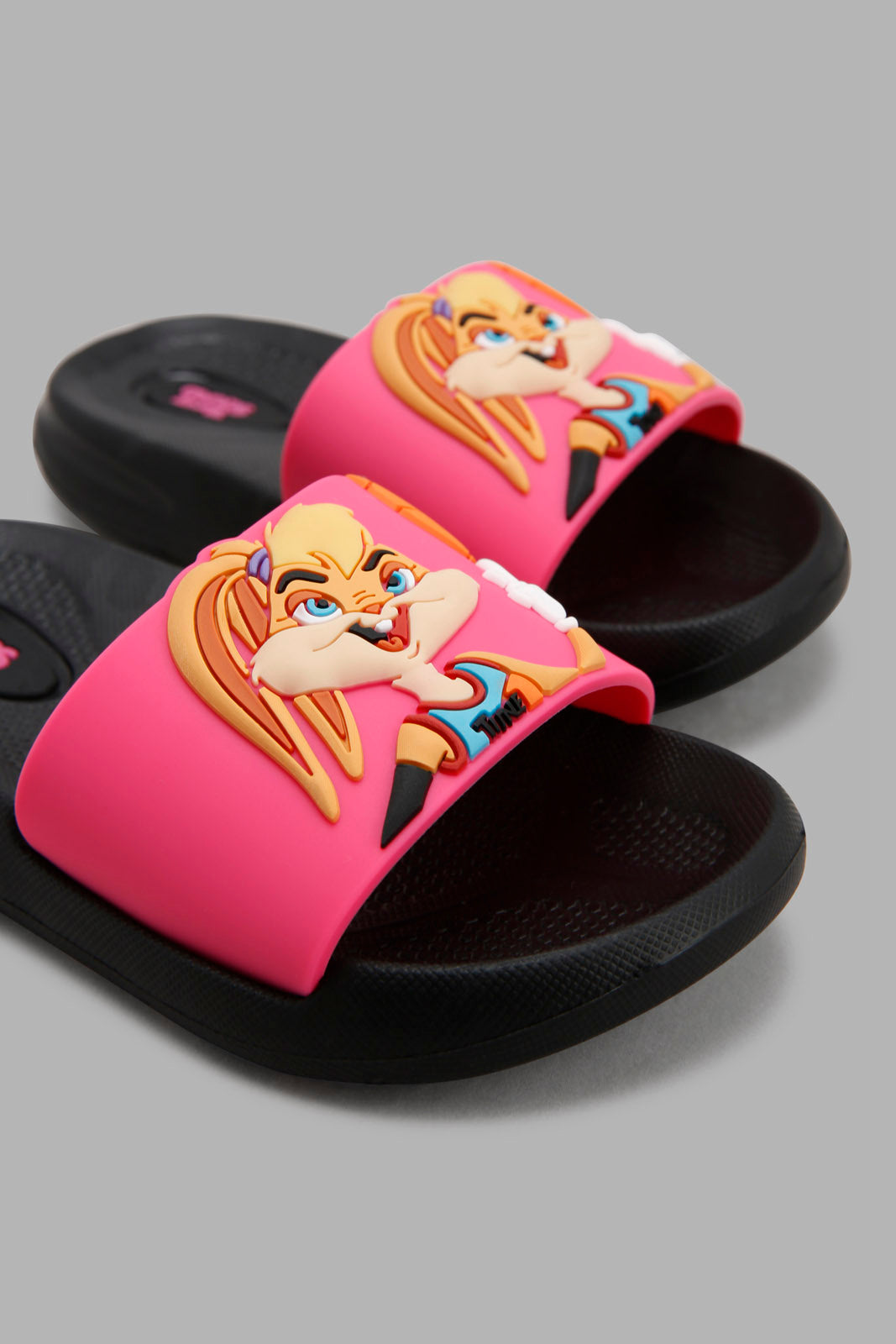 Redtag-Black-Space-Jam-Character-Slide-Category:Flip-Flops,-CHR,-Colour:Black,-ContentTest,-Deals:New-In,-Filter:Girls-Footwear-(3-to-5-Yrs),-GIR-Flip-Flops,-New-In-GIR-FOO,-Non-Sale,-S22C,-Section:Girls-(0-to-14Yrs)-Girls-3 to 5 Years