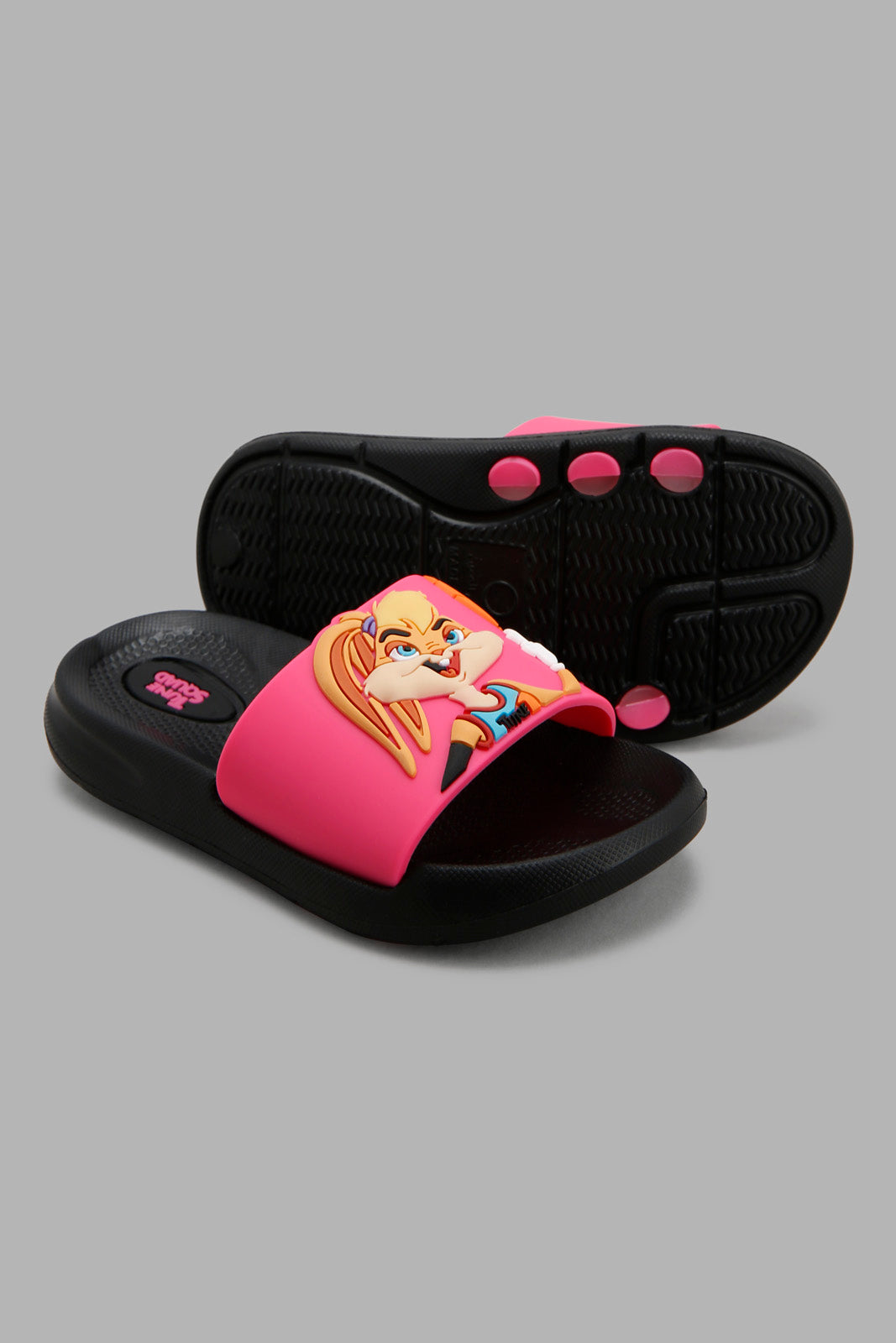 Redtag-Black-Space-Jam-Character-Slide-Category:Flip-Flops,-CHR,-Colour:Black,-ContentTest,-Deals:New-In,-Filter:Girls-Footwear-(3-to-5-Yrs),-GIR-Flip-Flops,-New-In-GIR-FOO,-Non-Sale,-S22C,-Section:Girls-(0-to-14Yrs)-Girls-3 to 5 Years