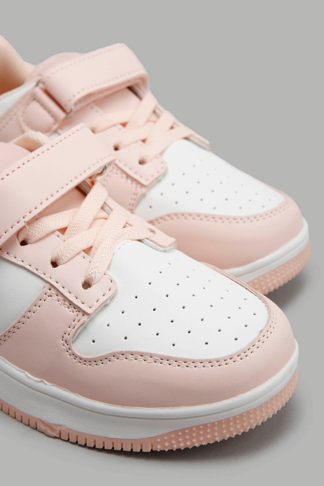 Redtag-Pale-Pink-Multi-Piece-Sneaker-Category:Trainers,-Colour:Pink,-Filter:Girls-Footwear-(3-to-5-Yrs),-GIR-Trainers,-New-In,-New-In-GIR-FOO,-Non-Sale,-Section:Girls-(0-to-14Yrs),-W22A-Girls-3 to 5 Years