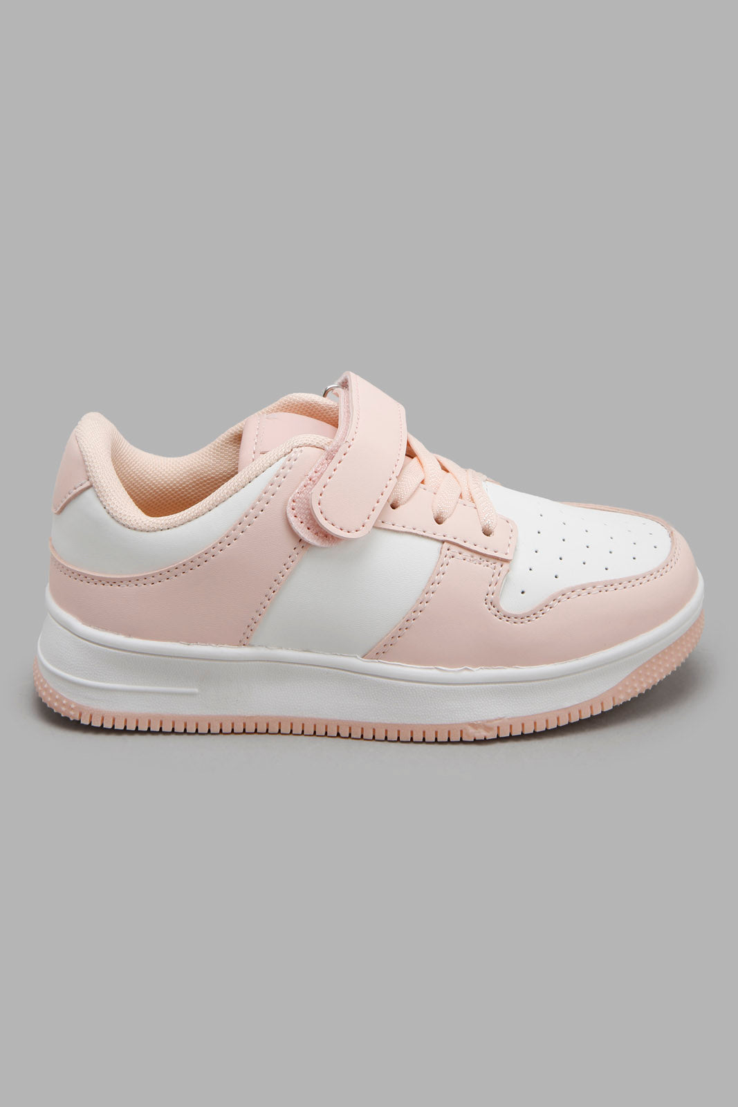 Redtag-Pale-Pink-Multi-Piece-Sneaker-Category:Trainers,-Colour:Pink,-Filter:Girls-Footwear-(3-to-5-Yrs),-GIR-Trainers,-New-In,-New-In-GIR-FOO,-Non-Sale,-Section:Girls-(0-to-14Yrs),-W22A-Girls-3 to 5 Years