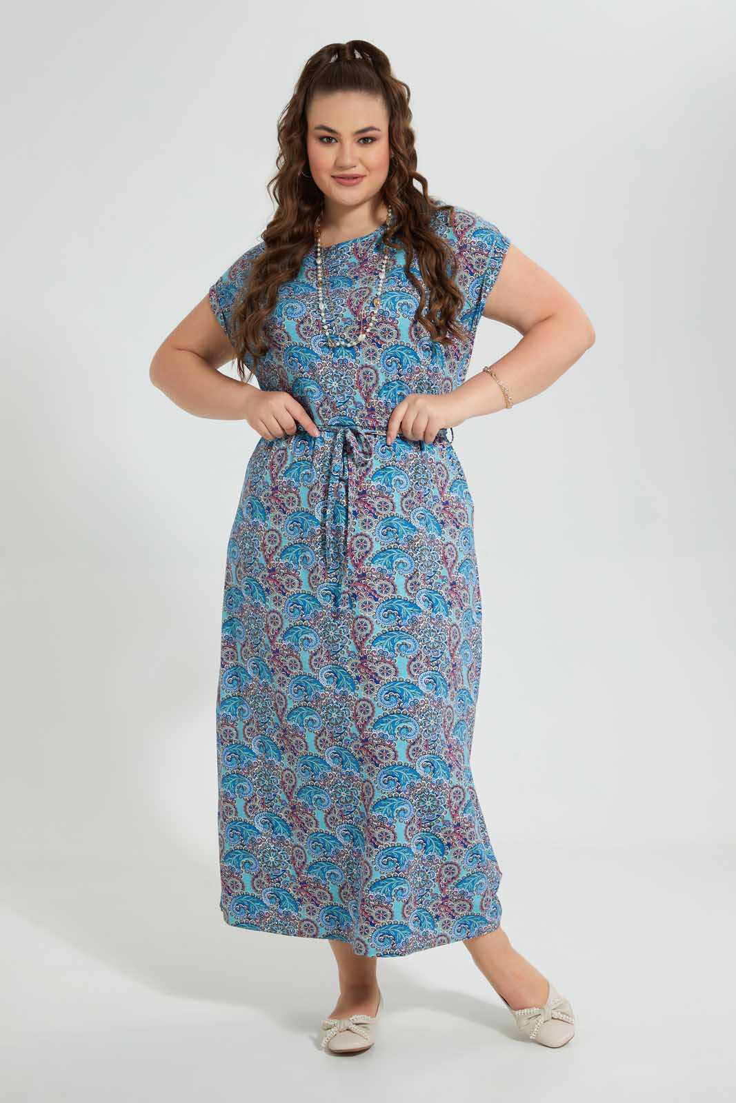 Redtag-Assorted-Floral-Maxi-Dresses-With-Belt-Dresses-Women's-