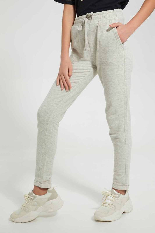 Redtag-Biege-Short-Joggers-Senior-Girls-9 to 14 Years
