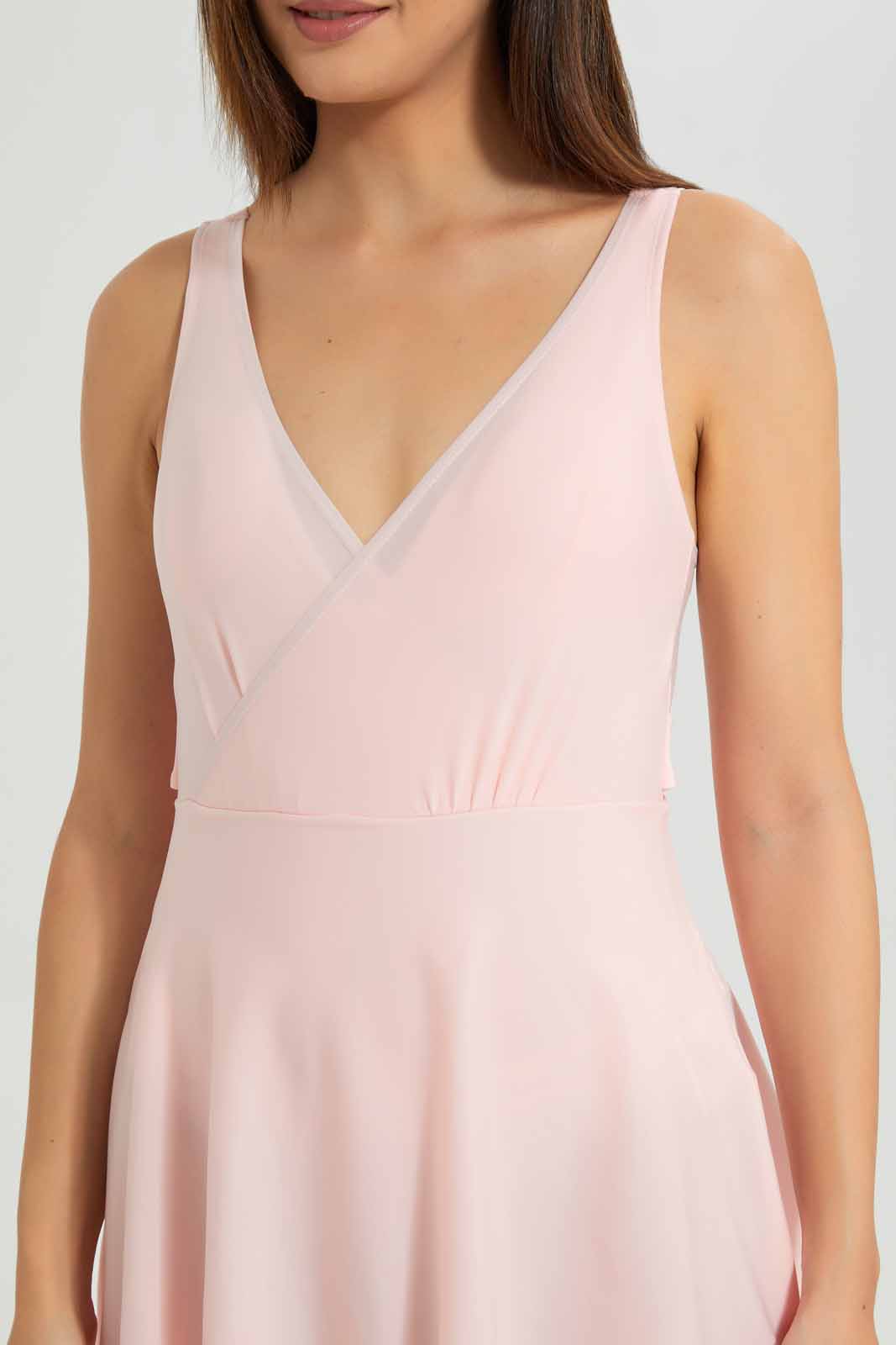Redtag-Pink-Solid-Skirt-Swimsuit-Category:Swimwear,-Colour:Pink,-Deals:New-In,-Filter:Women's-Clothing,-New-In-Women-APL,-Non-Returnable,-Non-Sale,-S22D,-Section:Women,-Women-Swimwear--