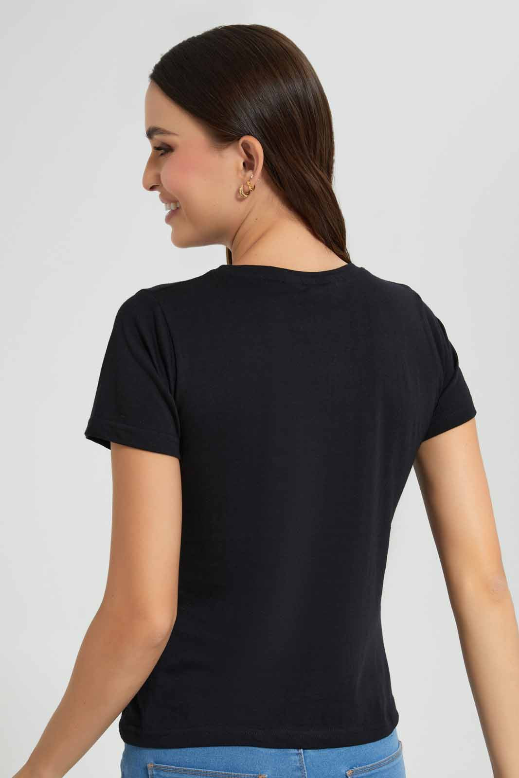 Redtag-Black-Amour-Print-T-Shirt-Category:T-Shirts,-Colour:Black,-Filter:Women's-Clothing,-New-In,-New-In-Women,-Non-Sale,-S22D,-Section:Women,-TBL,-Women-T-Shirts-Women's-