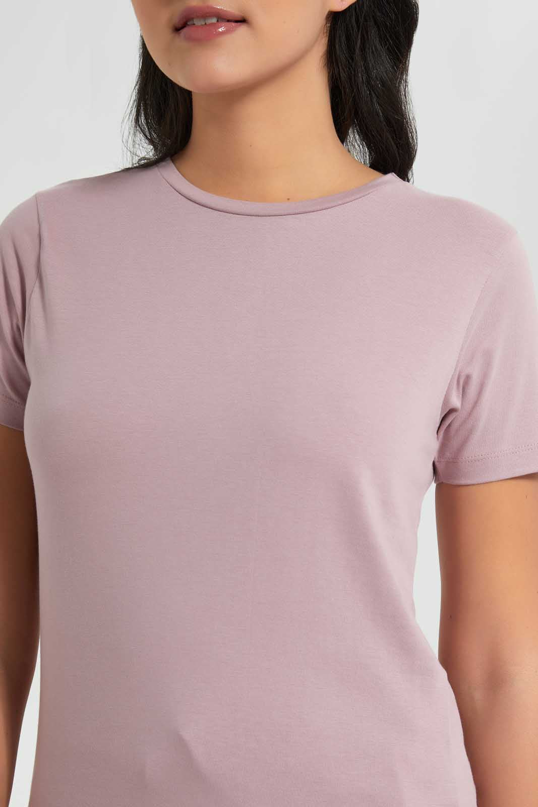Redtag-Mauve-Crew-Neck-T-Shirt-Graphic-T-Shirts-Women's-