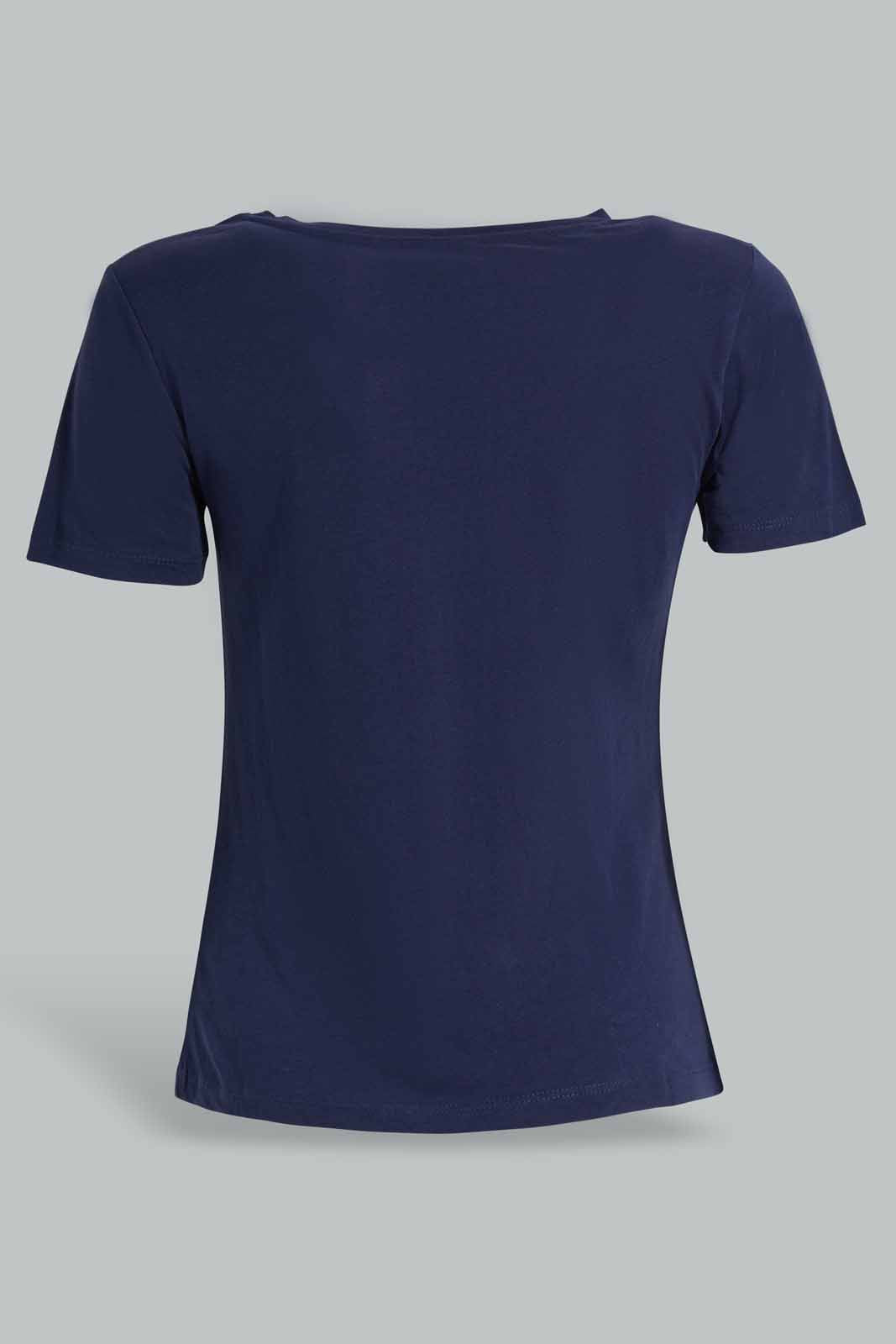 Redtag-Navy-Unique-Embellished-T-Shirt-Embellished-T-Shirts-Women's-