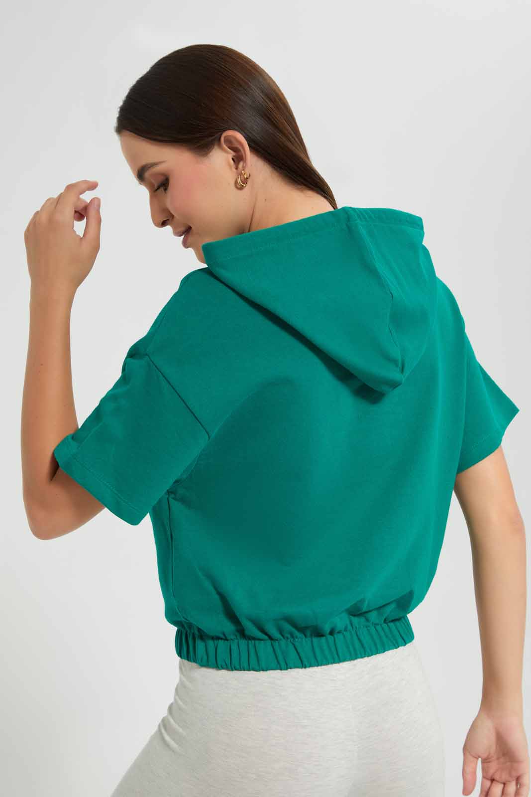 Redtag-Green-Printed-Hoodie-Sweatshirt-Category:Sweatshirts,-Colour:Green,-Deals:New-In,-Filter:Women's-Clothing,-New-In-Women,-Non-Sale,-S22C,-Section:Women,-Women-Sweatshirts-Women's-
