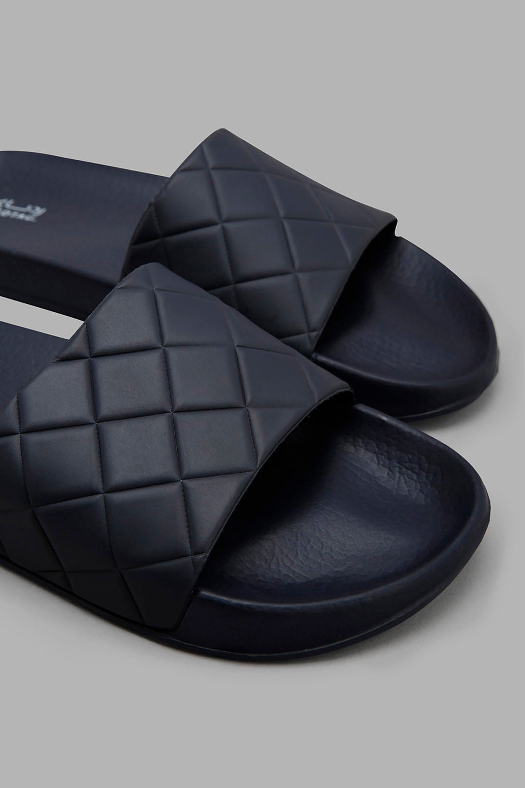 Redtag-Navy-Geometric-Slide-Category:Flip-Flops,-Colour:Navy,-Filter:Men's-Footwear,-Men-Flip-Flops,-New-In,-New-In-Men-FOO,-Non-Sale,-Section:Men,-W22O-Men's-