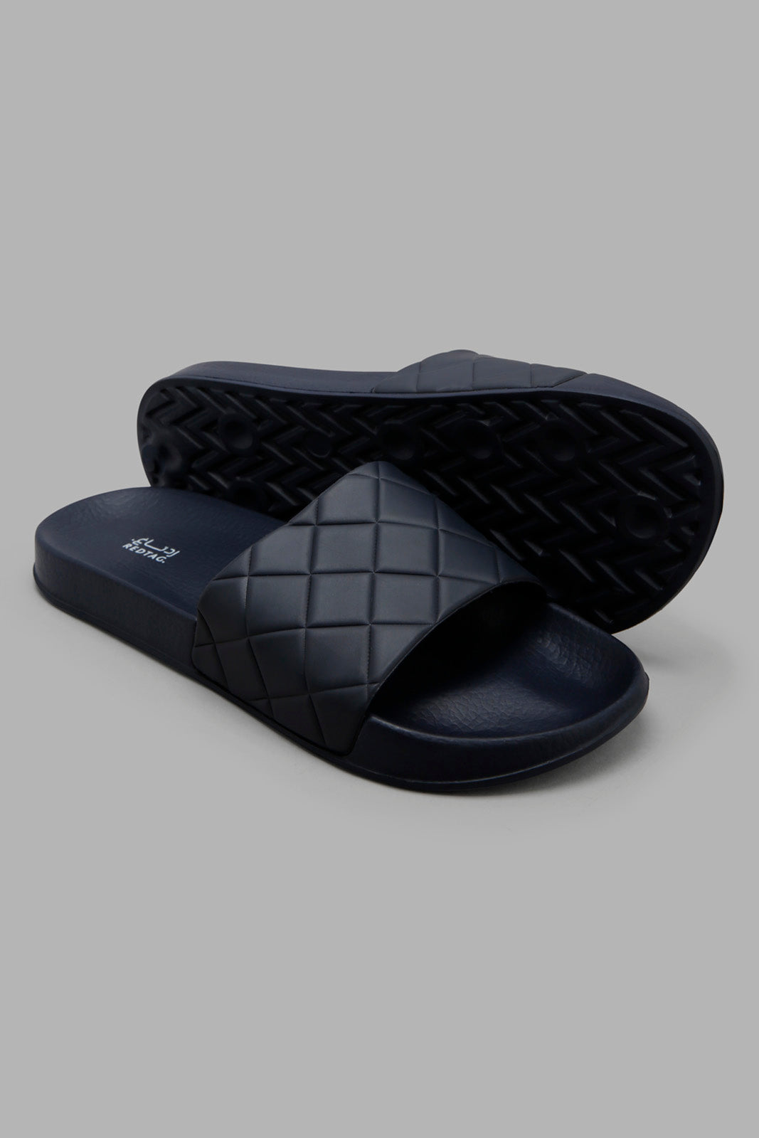 Redtag-Navy-Geometric-Slide-Category:Flip-Flops,-Colour:Navy,-Filter:Men's-Footwear,-Men-Flip-Flops,-New-In,-New-In-Men-FOO,-Non-Sale,-Section:Men,-W22O-Men's-