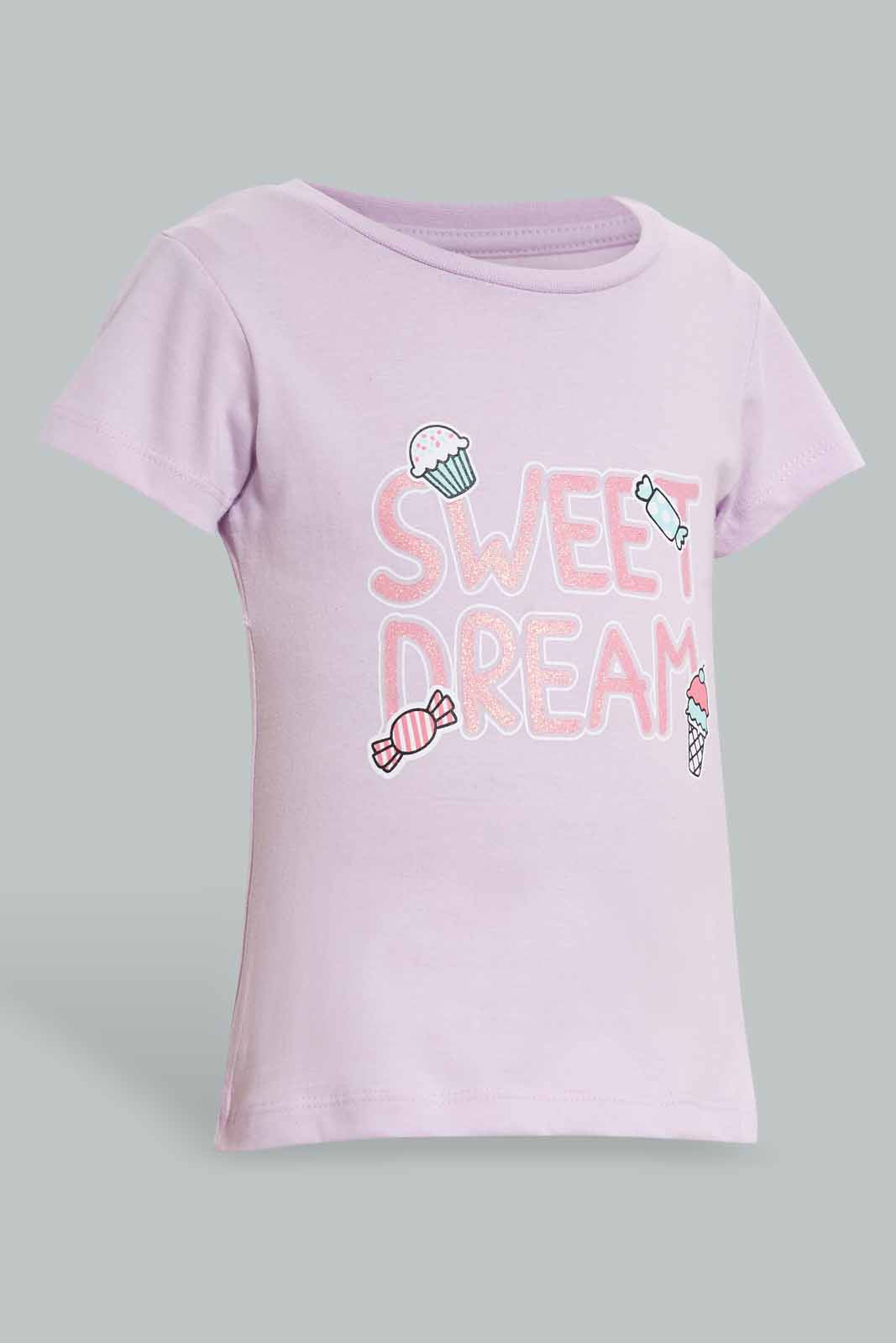 Redtag-Lilac-One-In-A-Sweat-Dream-Pyjama-Set-Pyjama-Sets-Infant-Girls-3 to 24 Months